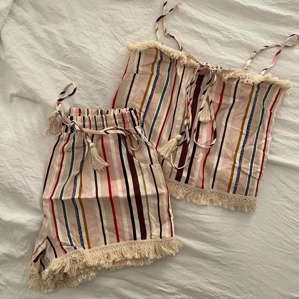 Two piece summer tank and short set
